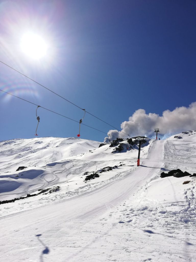 sciare sull'etna
